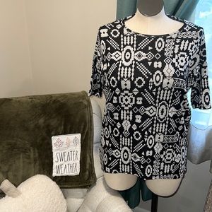 LulaRoe Irma Tunic XXS• Jacquard Fabric • Aztec Print • NWOT • NEVER WORN